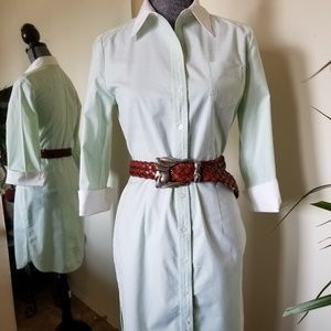 Express 3/4 Sleeve Shirt Button Down Dress